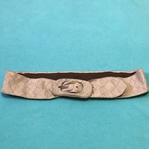 Snake print fashion belt